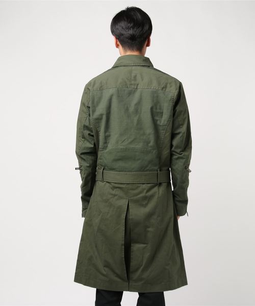 C DIEM（カルペディエム）の「C DIEM(カルペディエム)ミリタリーコンビバイカーコート（モッズコート・メンズ・カーキ/ブラック・SMALL/LARGE/MEDIUM）」の4枚目の写真