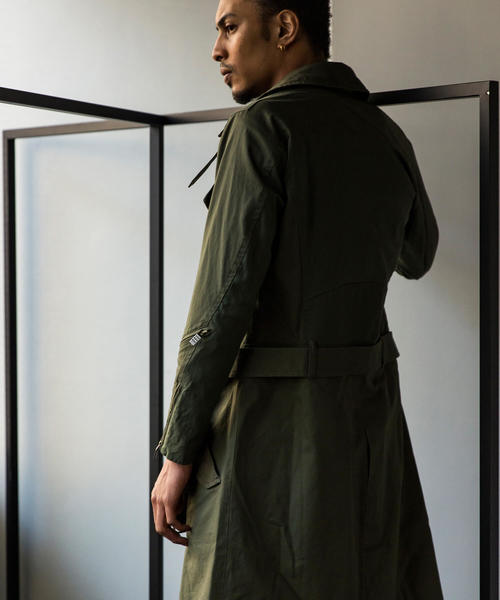 C DIEM（カルペディエム）の「C DIEM(カルペディエム)ミリタリーコンビバイカーコート（モッズコート・メンズ・カーキ/ブラック・SMALL/LARGE/MEDIUM）」の13枚目の写真