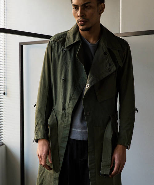 C DIEM（カルペディエム）の「C DIEM(カルペディエム)ミリタリーコンビバイカーコート（モッズコート・メンズ・カーキ/ブラック・SMALL/LARGE/MEDIUM）」の14枚目の写真