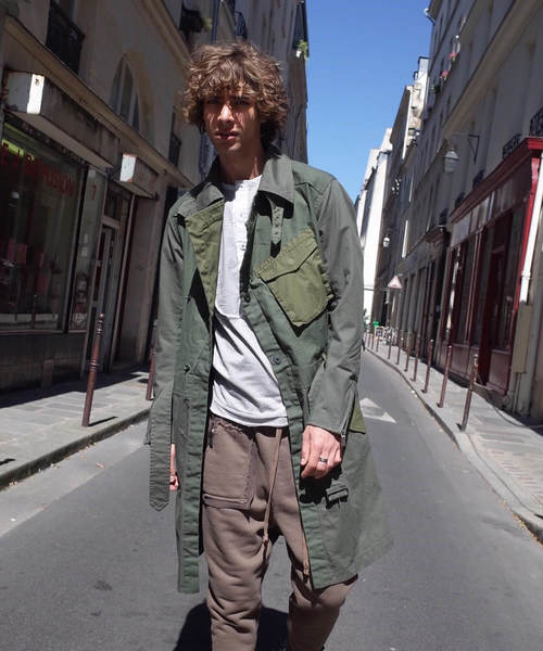 C DIEM（カルペディエム）の「C DIEM(カルペディエム)ミリタリーコンビバイカーコート（モッズコート・メンズ・カーキ/ブラック・SMALL/LARGE/MEDIUM）」の15枚目の写真