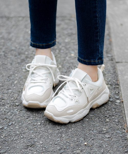 夢展望(ユメテンボウ)の「DADスニーカー(スニーカー・レディース・ベージュ/ピンク・25㎝/24.5㎝/23㎝/24㎝/23.5㎝)」の7枚目の写真