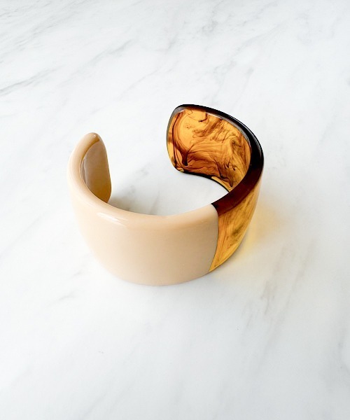 バイカラーマーブルバングル（バングル/リストバンド