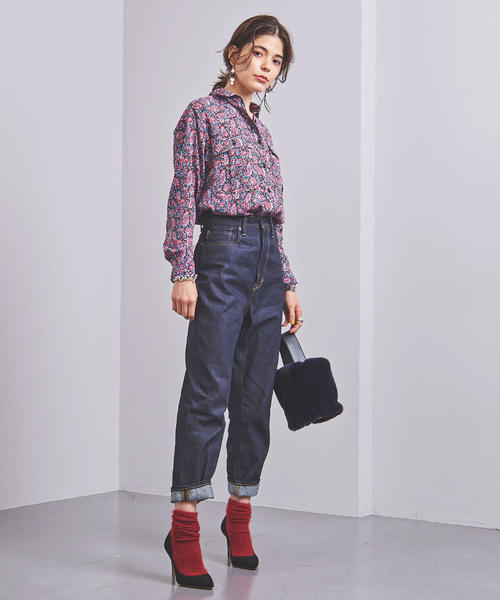 ユナイテッドアローズ UNITED ARROWS ネイビー ペイズリー ブラウス UNITED ARROWS（ユナイテッドアローズ）の「UWSC ペイズリー