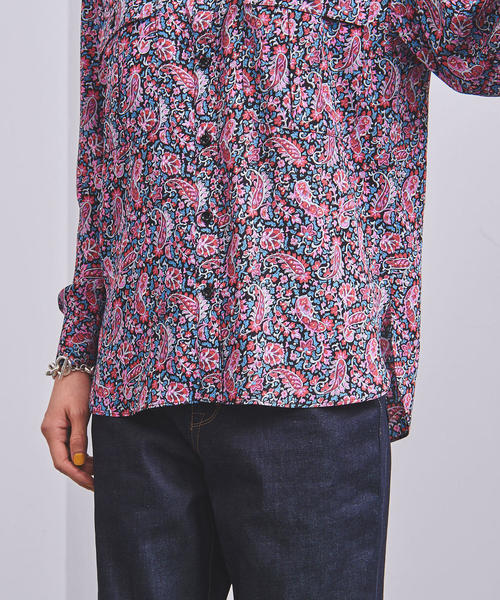 ユナイテッドアローズ UNITED ARROWS ネイビー ペイズリー ブラウス UNITED ARROWS（ユナイテッドアローズ）の「UWSC ペイズリー シャツ