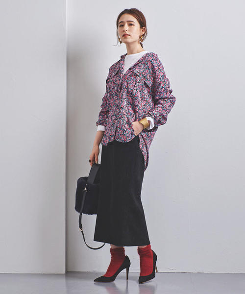 ユナイテッドアローズ UNITED ARROWS ネイビー ペイズリー ブラウス UNITED ARROWS（ユナイテッドアローズ）の「UWSC ペイズリー