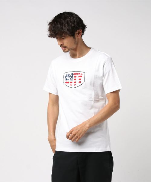 Blue Standard (ブルースタンダード)の「【BLUE STANDARD】サガラ刺繍Tシャツ ワッペン刺繍(Tシャツ/カットソー・メンズ・ホワイト/ブラック/ホワイト系その他/グレー系その他・MEDIUM/LARGE/X-LARGE)」の3枚目の写真