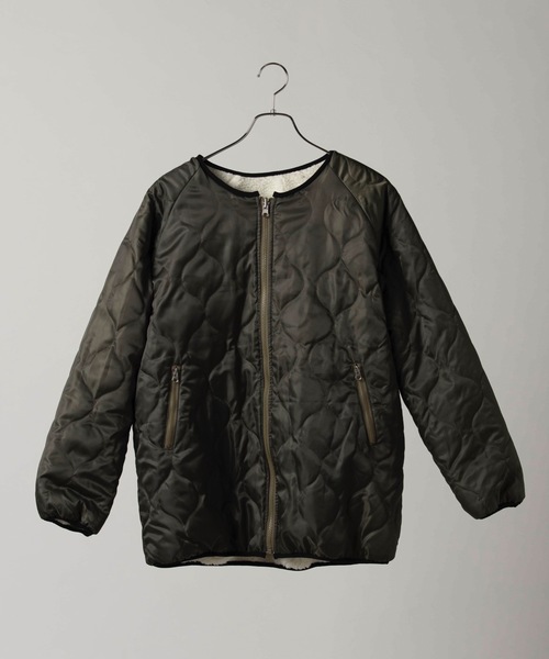 WEGO（ウィゴー）の「WEGO/リバーシブルボアフリースキルトブルゾン（ブルゾン・レディース・ホワイト/ベージュ/ブラウン・FREE）」の5枚目の写真