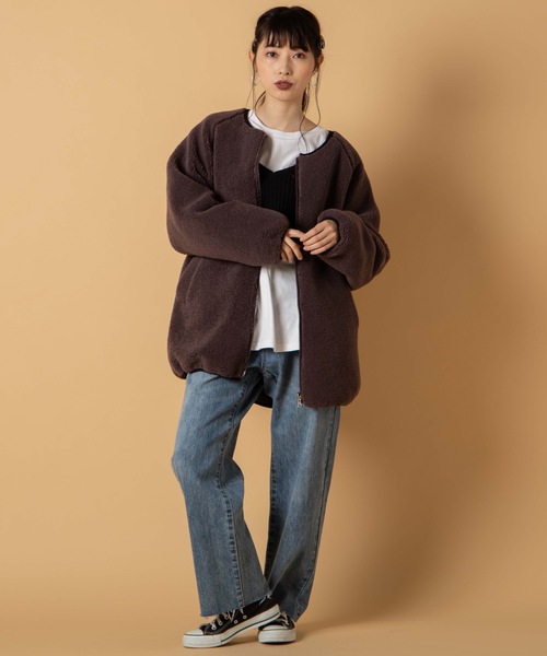 WEGO（ウィゴー）の「WEGO/リバーシブルボアフリースキルトブルゾン（ブルゾン・レディース・ホワイト/ベージュ/ブラウン・FREE）」の17枚目の写真