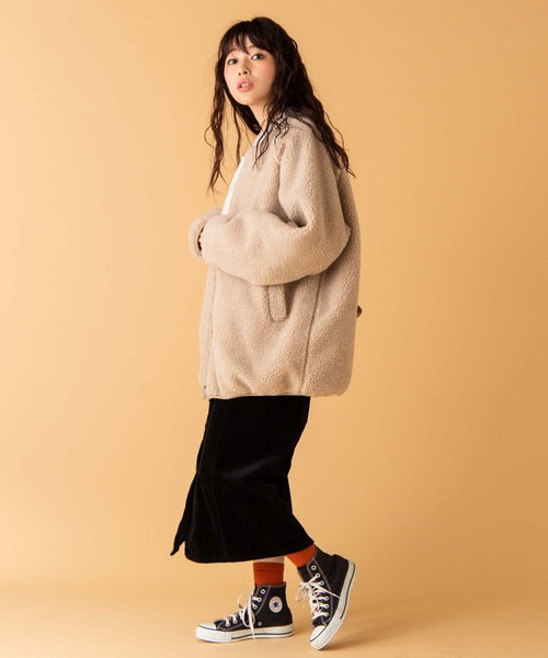 WEGO（ウィゴー）の「WEGO/リバーシブルボアフリースキルトブルゾン（ブルゾン・レディース・ホワイト/ベージュ/ブラウン・FREE）」の11枚目の写真