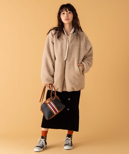 WEGO（ウィゴー）の「WEGO/リバーシブルボアフリースキルトブルゾン（ブルゾン・レディース・ホワイト/ベージュ/ブラウン・FREE）」の12枚目の写真