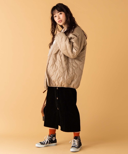 WEGO（ウィゴー）の「WEGO/リバーシブルボアフリースキルトブルゾン（ブルゾン・レディース・ホワイト/ベージュ/ブラウン・FREE）」の15枚目の写真