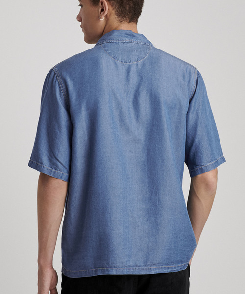 Saturdays NYC（サタデーズ ニューヨークシティ ）の「Howard Denim Short Sleeve Shirt（シャツ/ブラウス・メンズ・ブラック系その他/ブルー系その他/ブルー系その他2・X-SMALL/S/M/L）」の11枚目の写真