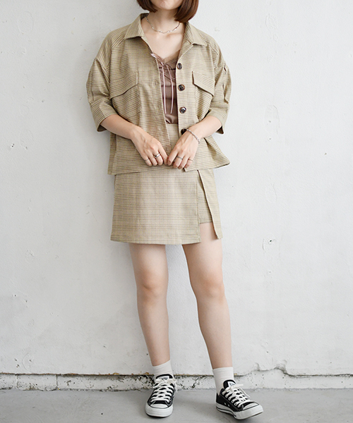 PairPair（ペアペア）の「チェック柄スカパン（スカート・レディース・ブラック/ベージュ/ブラウン系その他・FREE）」の19枚目の写真