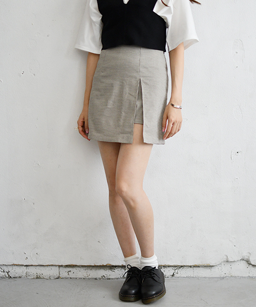 PairPair（ペアペア）の「チェック柄スカパン（スカート・レディース・ブラック/ベージュ/ブラウン系その他・FREE）」の11枚目の写真