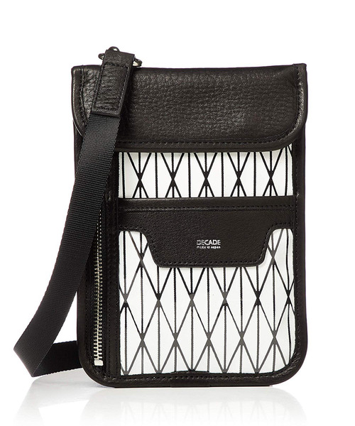 DECADE(ディケイド)の「ファブリックxリアルレザー・パスポートケースショルダーバッグ DECADE(No-01199)Passport Case Shoulder Bag(ショルダーバッグ)」|ホワイト系その他3