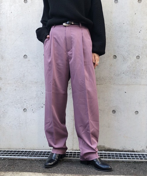 PAGEBOY(ページボーイ)の「【WEB限定アイテム】センタープレススラックス(スラックス・レディース・ダークブラウン/パープル/ピンク/ダークブルー/ブラウン系その他/ダークパープル/オフホワイト/ベージュ/ライトグリーン/ダークグリーン・SMALL/MEDIUM)」の9枚目の写真