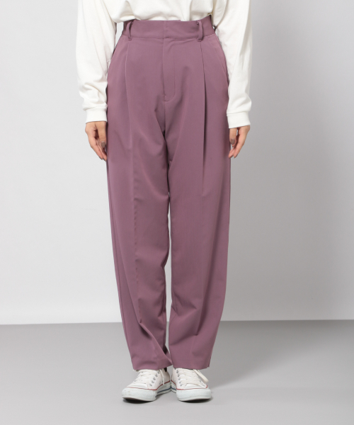 PAGEBOY(ページボーイ)の「【WEB限定アイテム】センタープレススラックス(スラックス・レディース・ダークブラウン/パープル/ピンク/ダークブルー/ブラウン系その他/ダークパープル/オフホワイト/ベージュ/ライトグリーン/ダークグリーン・SMALL/MEDIUM)」の13枚目の写真