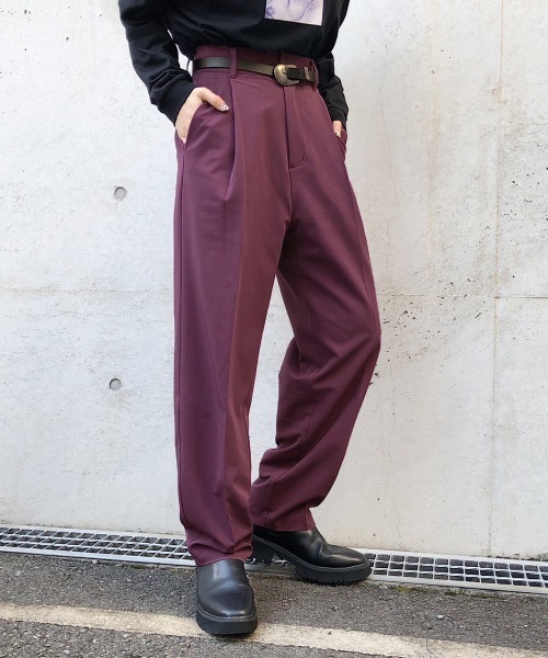PAGEBOY(ページボーイ)の「【WEB限定アイテム】センタープレススラックス(スラックス・レディース・ダークブラウン/パープル/ピンク/ダークブルー/ブラウン系その他/ダークパープル/オフホワイト/ベージュ/ライトグリーン/ダークグリーン・SMALL/MEDIUM)」の19枚目の写真