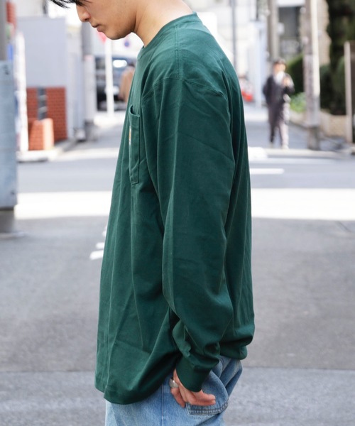 Carhartt(カーハート)の「carhartt/LOGO POCKET L/S TEE(Tシャツ/カットソー・メンズ・ブラック/ネイビー/グレー/グリーン/マルーン・S/M/L)」の16枚目の写真