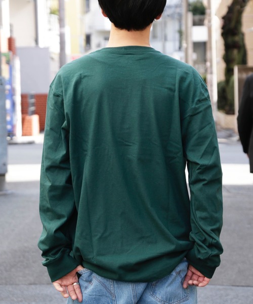 Carhartt(カーハート)の「carhartt/LOGO POCKET L/S TEE(Tシャツ/カットソー・メンズ・ブラック/ネイビー/グレー/グリーン/マルーン・S/M/L)」の17枚目の写真