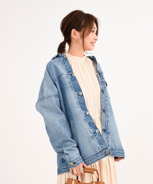 DouDou（ドゥドゥ）の「ギャザー2WAYワンピース（ワンピース・レディース・ブラック/オフホワイト/カーキ・FREE）」の9枚目の写真