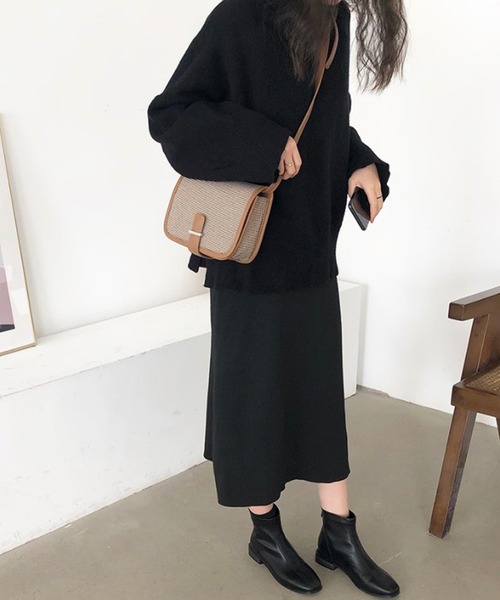 shopnikoniko(ショップニコニコ)の「チェック柄ショルダーバッグ(ショルダーバッグ・レディース・ブラック/ベージュ/ブラウン・フリー)」の16枚目の写真