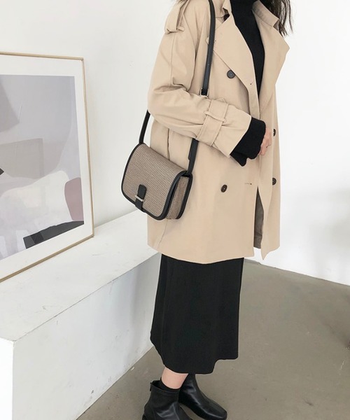 shopnikoniko(ショップニコニコ)の「チェック柄ショルダーバッグ(ショルダーバッグ・レディース・ブラック/ベージュ/ブラウン・フリー)」の19枚目の写真