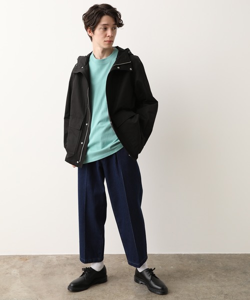 JUNRED(ジュンレッド)の「高密度サテン ハイネックマウンテンパーカー(ブルゾン・メンズ・ブラック/ベージュ/カーキ・S/M/L)」の22枚目の写真