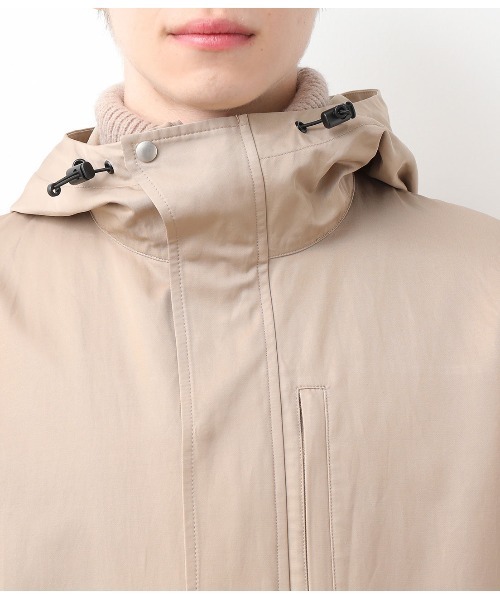 JUNRED(ジュンレッド)の「高密度サテン ハイネックマウンテンパーカー(ブルゾン・メンズ・ブラック/ベージュ/カーキ・S/M/L)」の11枚目の写真