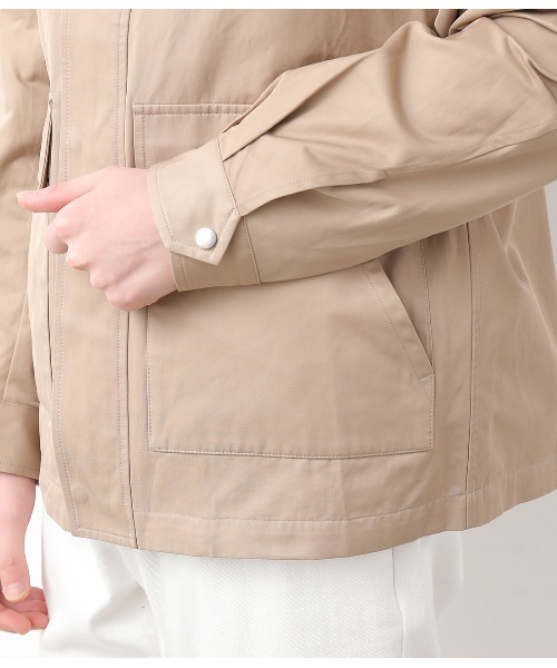 JUNRED(ジュンレッド)の「高密度サテン ハイネックマウンテンパーカー(ブルゾン・メンズ・ブラック/ベージュ/カーキ・S/M/L)」の12枚目の写真