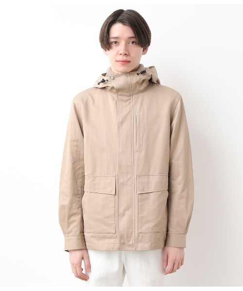 JUNRED(ジュンレッド)の「高密度サテン ハイネックマウンテンパーカー(ブルゾン・メンズ・ブラック/ベージュ/カーキ・S/M/L)」の7枚目の写真