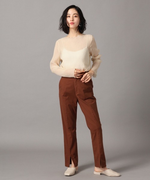 LOWRYS FARM（ローリーズファーム）の「シアープリーツプルオーバー　877404（Tシャツ/カットソー・レディース・ブラック/ブラウン/アイボリー・FREE）」の8枚目の写真