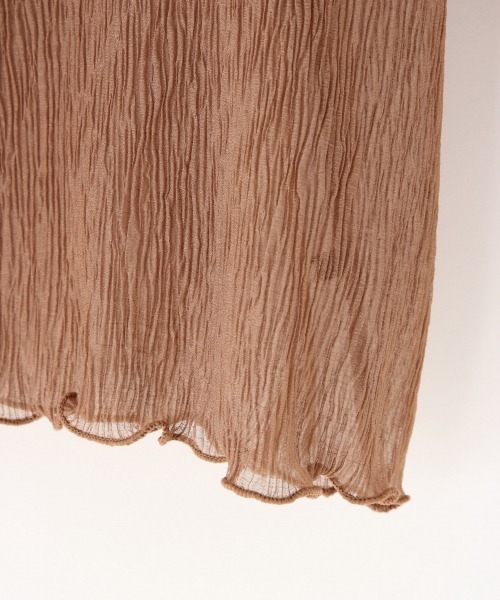 LOWRYS FARM（ローリーズファーム）の「シアープリーツプルオーバー　877404（Tシャツ/カットソー・レディース・ブラック/ブラウン/アイボリー・FREE）」の12枚目の写真