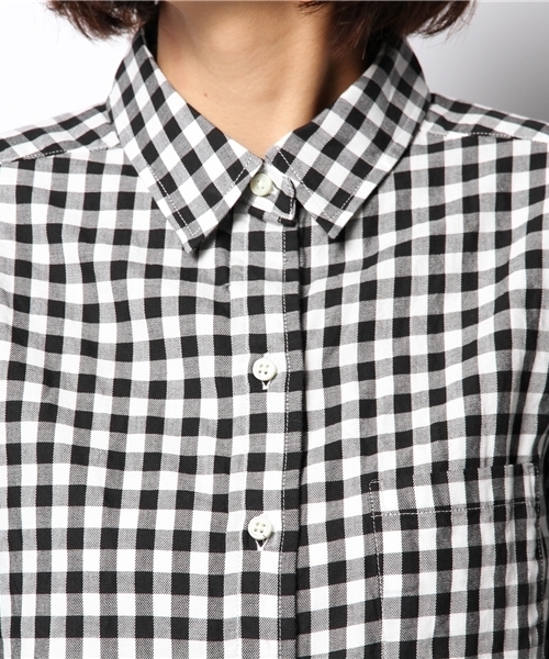 SHIPS for women(シップスフォーウィメン)の「カラーonカラー ギンガムシャツ(シャツ/ブラウス・レディース・ブラック/グリーン/ネイビー・38/36)」の10枚目の写真