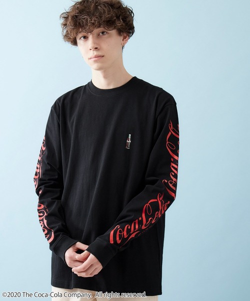 Coca Cola（コカコーラ）の「MONO-MART COCA-COLA（コカ・コーラ）別注 ビックシルエットロング丈カットソー（Tシャツ/カットソー・メンズ・ホワイト/ブラック/レッド・FREE）」の3枚目の写真