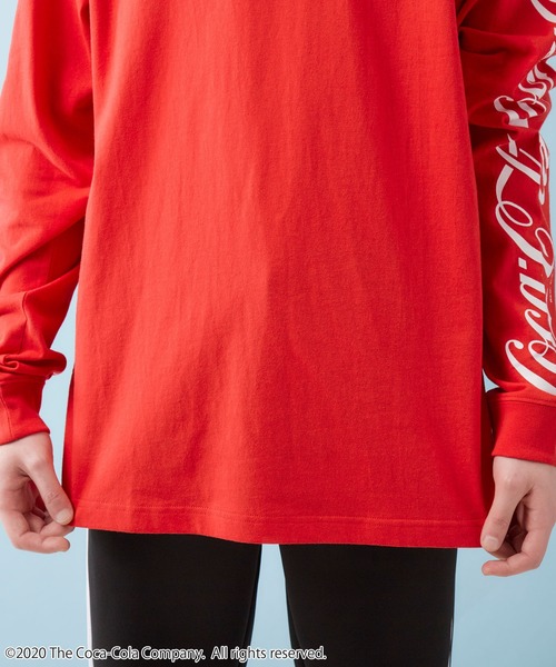 Coca Cola（コカコーラ）の「MONO-MART COCA-COLA（コカ・コーラ）別注 ビックシルエットロング丈カットソー（Tシャツ/カットソー・メンズ・ホワイト/ブラック/レッド・FREE）」の9枚目の写真