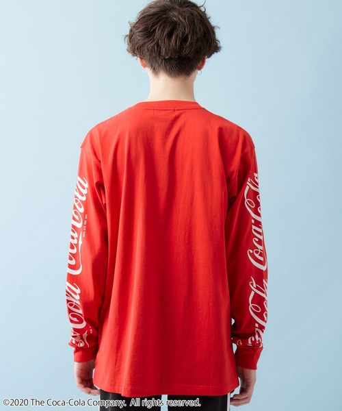 Coca Cola（コカコーラ）の「MONO-MART COCA-COLA（コカ・コーラ）別注 ビックシルエットロング丈カットソー（Tシャツ/カットソー・メンズ・ホワイト/ブラック/レッド・FREE）」の18枚目の写真