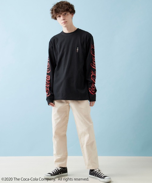 Coca Cola（コカコーラ）の「MONO-MART COCA-COLA（コカ・コーラ）別注 ビックシルエットロング丈カットソー（Tシャツ/カットソー・メンズ・ホワイト/ブラック/レッド・FREE）」の21枚目の写真