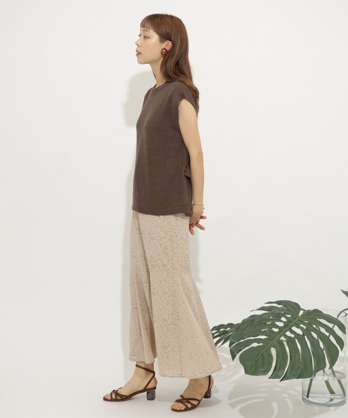 SENSE OF PLACE by URBAN RESEARCH（センスオブプレイスバイアーバンリサーチ）の「バックベルトフレンチスリーブセーター（ニット/セーター・レディース・ラベンダー/ブラウン/ライトベージュ/ライトカーキ/ミント/ブラック・FREE）」の17枚目の写真