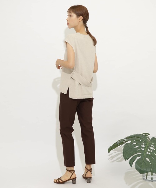 SENSE OF PLACE by URBAN RESEARCH（センスオブプレイスバイアーバンリサーチ）の「バックベルトフレンチスリーブセーター（ニット/セーター・レディース・ラベンダー/ブラウン/ライトベージュ/ライトカーキ/ミント/ブラック・FREE）」の21枚目の写真