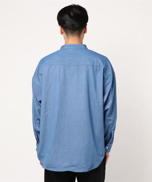 JUNRED(ジュンレッド)の「バンドカラーBIGシャツ(シャツ/ブラウス・メンズ・ブラック/ベージュ/ホワイト/ブルー系その他4・LL/M/L)」の6枚目の写真