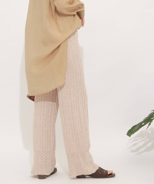 SENSE OF PLACE by URBAN RESEARCH（センスオブプレイスバイアーバンリサーチ）の「スカラアミニットパンツ（その他パンツ・レディース・ライトベージュ/ブラック・FREE）」の9枚目の写真