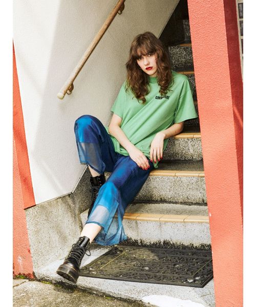 jouetie（ジュエティ）の「シースルーレイヤードパンツ（その他パンツ・レディース・アイボリー/ブラック/ターコイズブルー・MEDIUM）」の4枚目の写真