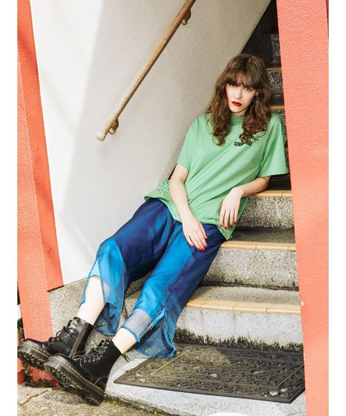 jouetie（ジュエティ）の「シースルーレイヤードパンツ（その他パンツ・レディース・アイボリー/ブラック/ターコイズブルー・MEDIUM）」の6枚目の写真