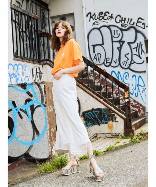 jouetie（ジュエティ）の「シースルーレイヤードパンツ（その他パンツ・レディース・アイボリー/ブラック/ターコイズブルー・MEDIUM）」の7枚目の写真