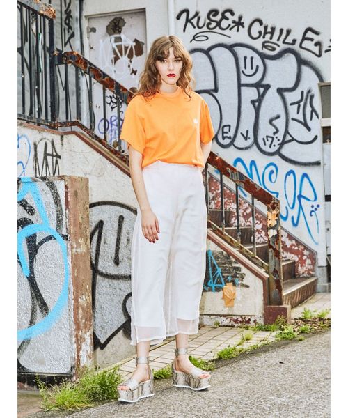 jouetie（ジュエティ）の「シースルーレイヤードパンツ（その他パンツ・レディース・アイボリー/ブラック/ターコイズブルー・MEDIUM）」の8枚目の写真