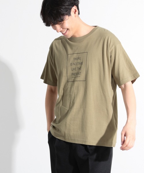 LAKOLE（ラコレ）の「ボックスレタリングTシャツ / LAKOLE（Tシャツ/カットソー・メンズ・ホワイト/ブラック/パープル/セージグリーン・MEDIUM/LARGE）」の4枚目の写真