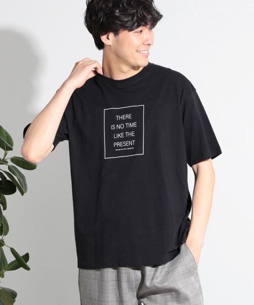 LAKOLE（ラコレ）の「ボックスレタリングTシャツ / LAKOLE（Tシャツ/カットソー・メンズ・ホワイト/ブラック/パープル/セージグリーン・MEDIUM/LARGE）」の3枚目の写真