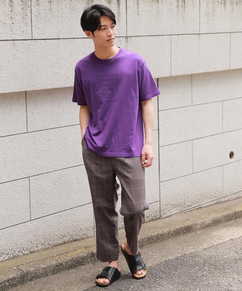 LAKOLE（ラコレ）の「ボックスレタリングTシャツ / LAKOLE（Tシャツ/カットソー・メンズ・ホワイト/ブラック/パープル/セージグリーン・MEDIUM/LARGE）」の21枚目の写真