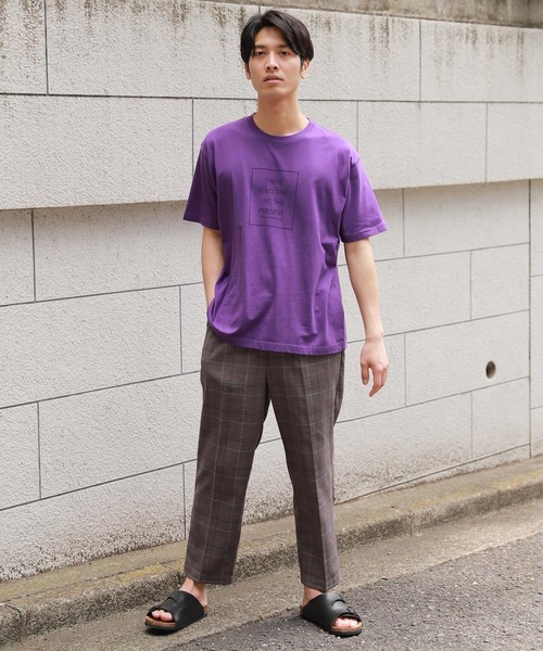 LAKOLE（ラコレ）の「ボックスレタリングTシャツ / LAKOLE（Tシャツ/カットソー・メンズ・ホワイト/ブラック/パープル/セージグリーン・MEDIUM/LARGE）」の22枚目の写真